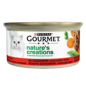 Gourmet Naturals - Говеждо, грах, моркови 85гр